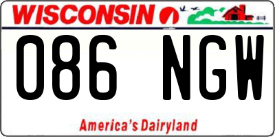 WI license plate 086NGW