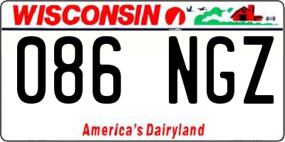 WI license plate 086NGZ