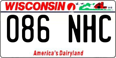 WI license plate 086NHC