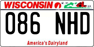 WI license plate 086NHD