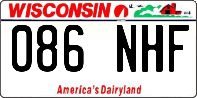WI license plate 086NHF