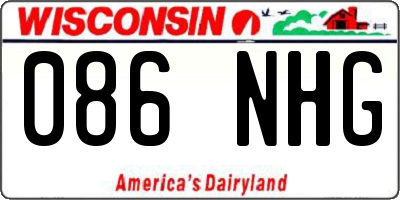 WI license plate 086NHG