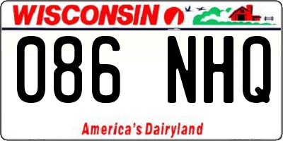 WI license plate 086NHQ