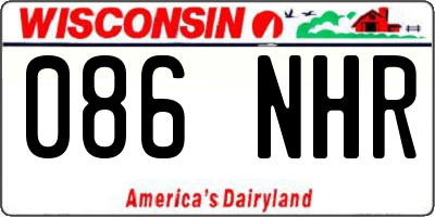 WI license plate 086NHR