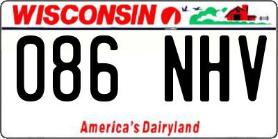 WI license plate 086NHV