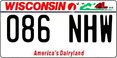 WI license plate 086NHW