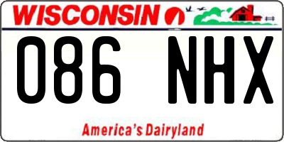 WI license plate 086NHX