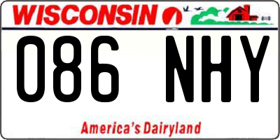 WI license plate 086NHY