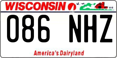 WI license plate 086NHZ