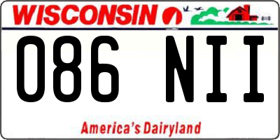 WI license plate 086NII
