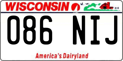WI license plate 086NIJ