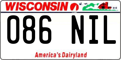WI license plate 086NIL
