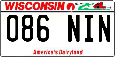 WI license plate 086NIN