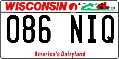 WI license plate 086NIQ