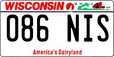 WI license plate 086NIS