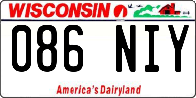 WI license plate 086NIY