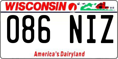 WI license plate 086NIZ