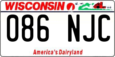 WI license plate 086NJC