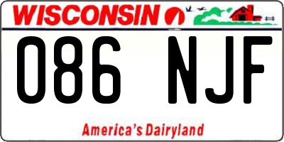WI license plate 086NJF