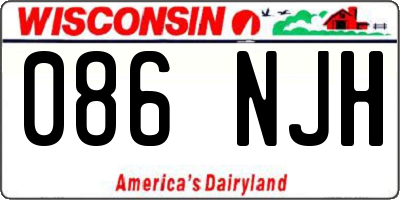 WI license plate 086NJH
