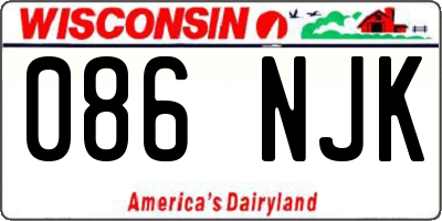 WI license plate 086NJK