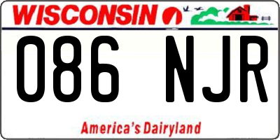 WI license plate 086NJR