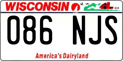 WI license plate 086NJS