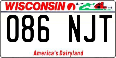 WI license plate 086NJT
