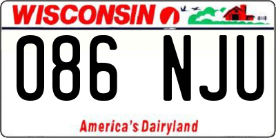 WI license plate 086NJU
