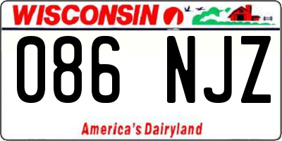 WI license plate 086NJZ