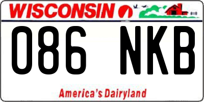 WI license plate 086NKB