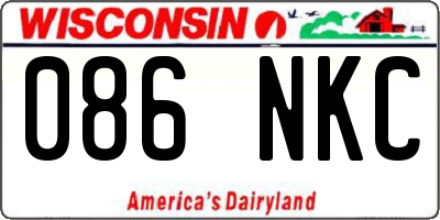 WI license plate 086NKC
