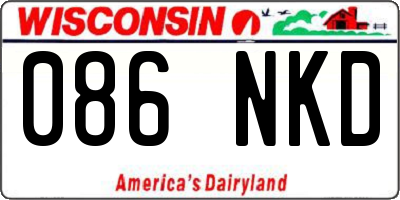 WI license plate 086NKD