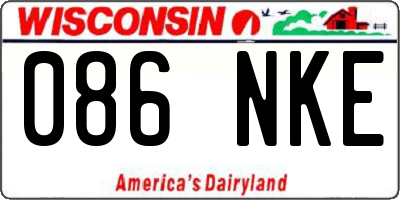 WI license plate 086NKE