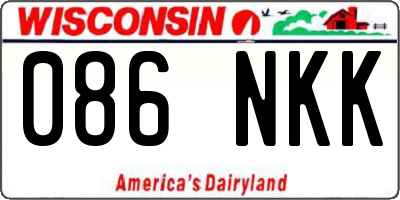 WI license plate 086NKK