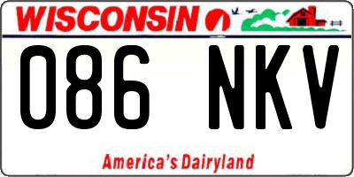WI license plate 086NKV