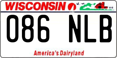 WI license plate 086NLB