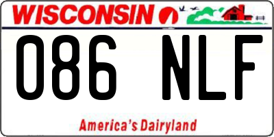WI license plate 086NLF