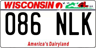 WI license plate 086NLK