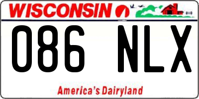 WI license plate 086NLX