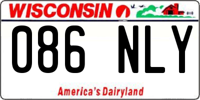 WI license plate 086NLY