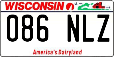 WI license plate 086NLZ