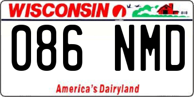 WI license plate 086NMD