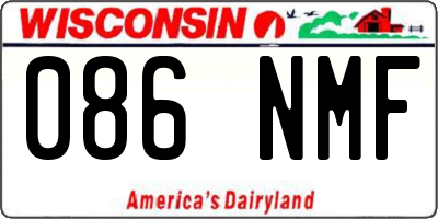 WI license plate 086NMF