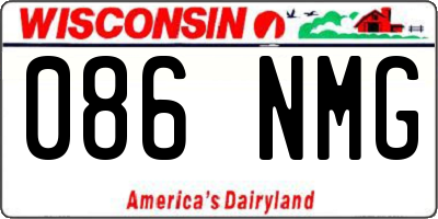 WI license plate 086NMG