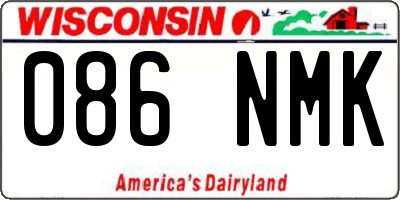 WI license plate 086NMK