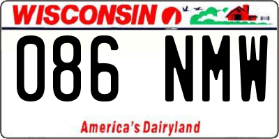 WI license plate 086NMW