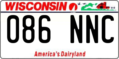 WI license plate 086NNC