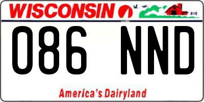 WI license plate 086NND