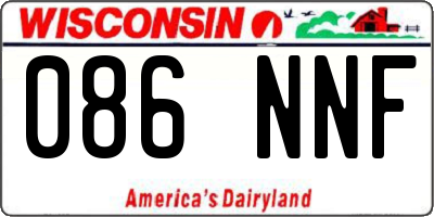 WI license plate 086NNF